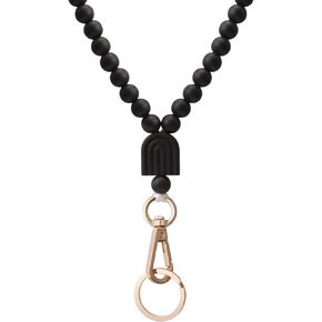 Teacher Lanyard for Id Badges and Keys Cute Silicone Lanyards Super Soft Comfortable Beaded Lanyard for Women Gift