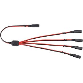 SAE DC كابل موصل الطاقة للسيارات Y الفاصل 1 إلى 4 SAE تمديد الأسلاك تسخير 16AWG 2ft