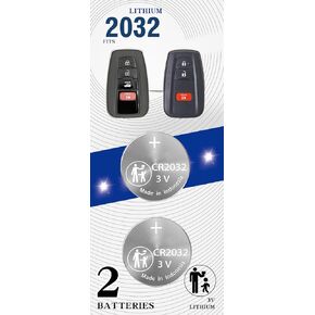 (2Pack CR2032 2032 Remote Key Fob Battery Replacement for 2016-2021 Toyota 86 Avalon C-HR Camry Corolla Highlander Prius Prime Rav4 (3 or 4 Button) HYQ14FBC