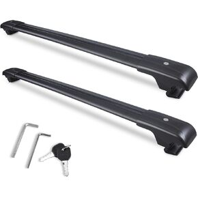 Lockable Heavy Duty Roof Rack Crossbars for Ford Bronco Sport 2021 2022.Max Loading Weight at 260 lbs.Made of Ultra Thicker Aluminium Alloyed with Anti-Theft Mechanism Lock(Sold As 1 Pair)