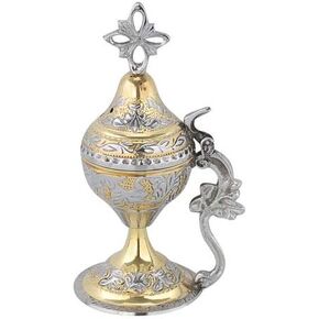 Christian Byzantine Orthodox Greek Censer Incense Burner Liturgy (7698-gn/1)