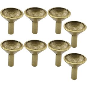 8Pcs Metal Backflow Incense Cones Holder Small Funnel Shape Incense Cone Tray Base Rack Holder Incense Burner Incense Fragrance Accessories