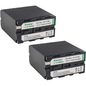 Kastar NP-F990 Battery 2 Pack, 7.2V 11600mAh Replacement for NP-F975 NP-F970 NP-F960 NP-F950 NP-F930 NP-F770 NP-F750 NP-F730 NP-F570 NP-F550 NP-F530 NP-F330 Battery, Sony Camcorder and LED Video Light