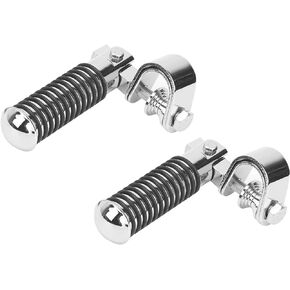 Engine Guard Footpegs Foot Rest Pair of Motorcycle Foot Pegs Clamp Footrest Mount for 1in Engine Crash Bar Guard (Black)