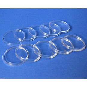 (10) Air-tite H-39 Direct Fit Coin Holder Capsules for 1oz Silver & Copper Rounds and Casino Chips