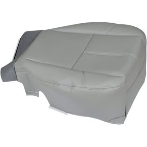 labwork Driver Bottom Leather Seat Cover Bucket Seat Replacement for Chevrolet Silverado 2007-2014 Grey
