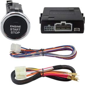 EASYGUARD ES002-P5 Push Start Button kit & keyless go Compatible with Factory or aftermarket car Alarm or keyless Entry System DC12V