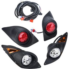 Headlight Tail Light Kit Compatible with Yamaha G29 Drive Golf Carts 2007-UP Street Legal Headlights Kit LED Light Kit Assembly