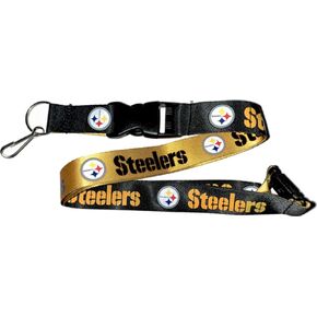 Aminco NFL Pittsburgh Steelers Reversible Lanyard, Team Colors, one Size (NFL-LN-162-12)
