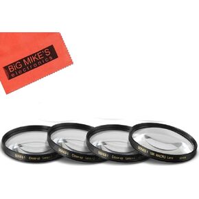 52mm Close-Up Filter Set (+1, 2, 4 and +10 Diopters) for Nikon Z5 24-50mm, NIKKOR 35mm f/1.8G Lens, Z 40mm, D3100, D3200, D3300, D5100, D5200, D5300, D5500 with 18-55mm Lens