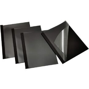 RAYSON TBC3-25-BK Thermal Binding Covers, 1/8 Inch, Black, Letter Size Holds 28 Sheets, 25 Pack