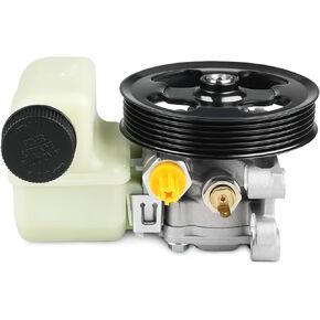 Power Steering Pump with Pulley & Reservoir Compatible with Mazda CX-7 L4 2.3L - 2007 2008 2009 2010 2011 2012, Mazda CX-7 L4 2.5L - 2010 2011 2012, Replacement for EG2132600A, BGJ6E32600B