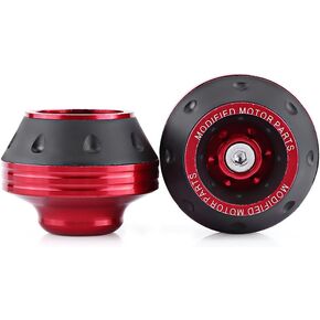 Motorcycle Crash Protector, CNC Aluminum Front Fork Wheel Frame Sliders Motorbike Falling Protection for Scooter Moped(Red)