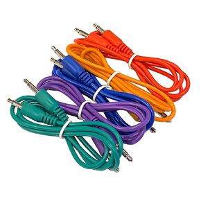 (5) Color Pack of 3.5mm Mono TS Modular Synth Patch Cables