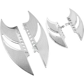 Motorcycle Floorboards Set Driver Passenger Footboards Front Rear Foot Pegs Fit For Harley Touring Road Glide Electra Glide Street Glide Softail Dyna Chrome