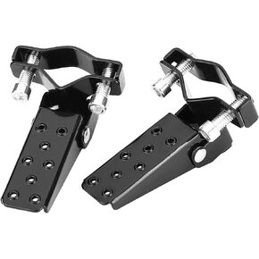 Motorcycle Foot Peg, Passenger Black Stylish Metal Motorbike Frame Highway Bar Foot Pegs Universal Rests Pedals For Motorcycles