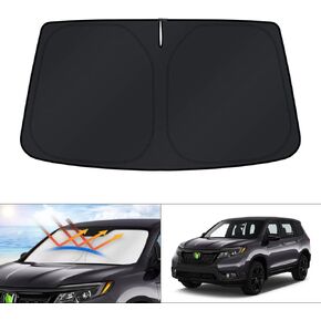 KUST Windshield Sun Shade for 2019-2024 Honda Passport Sport Accessories,SUV,EX-L,Touring,Eliten Window Sunshade Sun Visor Protector Foldable Blocks UV Rays Keep Your Car Cooler