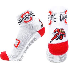 جوارب DB Fan Gear NCAA Ohio State Buckeyes باللونين الأبيض والأحمر in Saudi Arabia