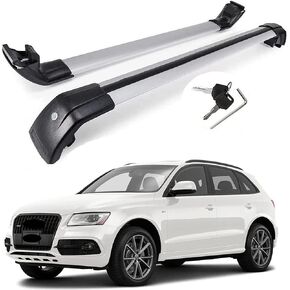Loading 165lbs Cargo Racks for Audi Q5 2009-2017 Roof Rack Cross Bars Luggage Rail Carrier Lockable