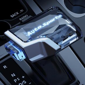 Universal Automatic Shift knob with Push Button Crystal-Cut Surface LED Illuminated Touch Activated Color Changing Fit for Most ATO Cars with Lock Button Gear Shifter knobs Refit car Upgrade Interior