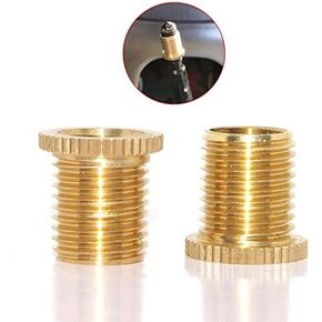 Pursuestar 2Pcs Copper Car Gear Stick Shift Knob Shifter Head Thread Screw Adapter Insert Kit Replacement(M12x1.25 to M10x1.5)