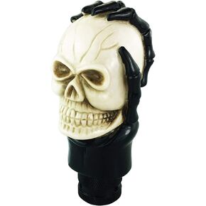 Abfer Skull Shift Knob Black Car Gear Stick Shifter Knobs Automotive Shifting Lever Handle Replacement Fit for Most Automatic Manual Vehicles Trucks (Black)