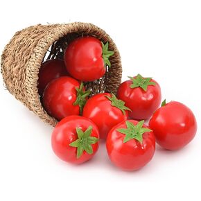 Artificial Tomatoes, 8Pcs Simulation Tomatoes Fake Fruit Vegetable for Home Kitchen Party Decor Photography Props in Kuwait