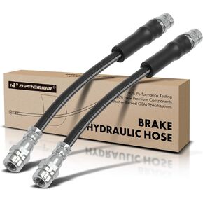 A-Premium Rear Brake Hydraulic Hose Compatible with Audi, Volkswagen and Seat Models - For Jetta, Passat, A3 Quattro, Beetle, CC, Golf R, GTI, R32, Rabbit, Altea XL - Replace# 3C0611775(Pack of 2)
