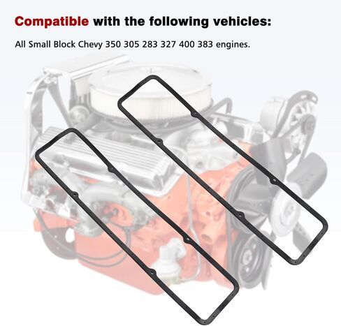 ZONFANT 7484BOX Small Block Chevy Valve Cover Gaskets Set Compatible with SBC 283 305 327 350 383 400 Steel Core Rubber Silicone Valve Cover Gasket in Saudi Arabia