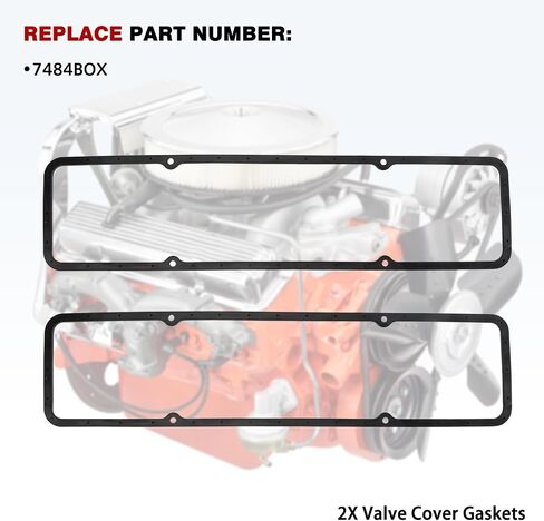 ZONFANT 7484BOX Small Block Chevy Valve Cover Gaskets Set Compatible with SBC 283 305 327 350 383 400 Steel Core Rubber Silicone Valve Cover Gasket in Saudi Arabia