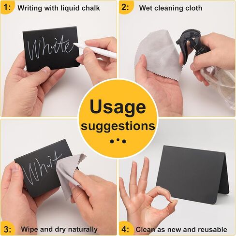 20Pcs 4"x3" Mini Chalkboard Signs for Food, Reusable PVC Food Labels, Reserved Table Signs for Party Buffet, Birthdays, Bakery, Weddings Table Numbers, Buffet Display, Place Cards, Name Tag in Saudi Arabia