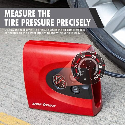 CARTMAN Tire Inflator Portable Air Pump for Car Tires, 12V DC Auto Tire Pump with Digital Pressure Gauge in Saudi Arabia
