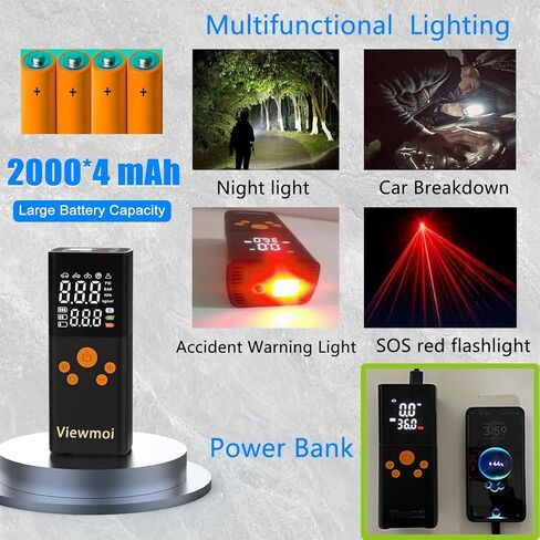 Tire Inflator Portable Air Compressor, 2X Faster Inflation & 150PSI Cordless Smart Air inflator, Portable Tire Pump with LED Light for Car Bike Motor Ball in Saudi Arabia