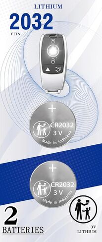 (2 حزمة) استبدال بطارية مفتاح التحكم عن بعد CR2032 لسيارة Mercedes-Benz 2017-2022 A B C E S G Class GLA GLB GLE GLS CLA CLS EQC AMG - FCC IYZ-MS1 IFETEL: RLVMAMS15-1041 IC: 2701A-MS1 in Kuwait