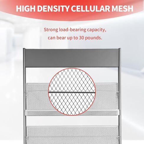 Magazine Rack Floor-Standing 3-Layer, 19" Wx47 H Brochure Display Stand Tiered Design,High-Hardness Metal Magazine Display Rack,Suitable for Exhibitions,Shopping Malls, Offices-Black in Kuwait