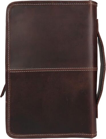 Leather Bible Cover Book Cover Planner Cover with Handle and Back Pocket (Large) in Saudi Arabia