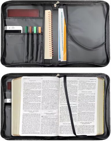 Hummingbird Floral Pink Print Bible Covers for Women Men PU Leather Bible Case Bible Bag with Handle Bible Tote Bag Zipper Bible Cover for Bible Study Supplies, XL in Kuwait