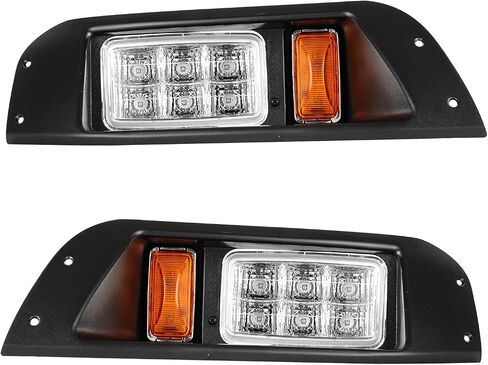 WonVon LED ترقية عربة الجولف LED ضوء متوافق مع EZGO TXT 1996-2013 عربات الغاز والكهرباء، مجموعة أضواء الشارع القانونية 12 فولت مع مصابيح LED للرأس وأضواء الذيل وإشارات الانعطاف وأضواء الفرامل in Saudi Arabia