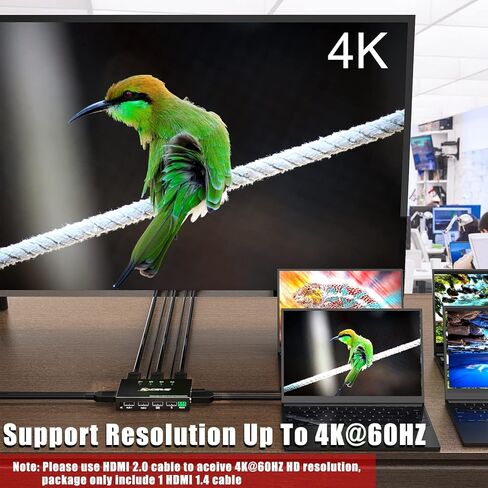 مفتاح KVM مع التحكم في المنفذ التسلسلي، 4K@60 هرتز 4 في 1 مخرج HDMI KVM صندوق محول للوحة مفاتيح الماوس والشاشة، يمكن أن يعمل مع Pi-kvm، متوافق مع نظام Windows/Linux/Mac in Kuwait