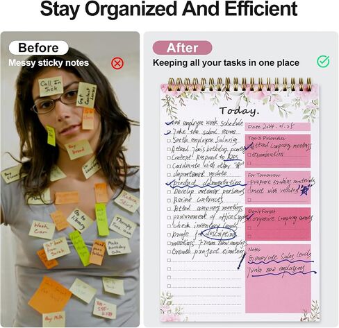 To Do List notepad - To Do List Notebook for Work with 52 Sheets, Undated Daily Planner Perfect for Daily Tasks and Goal Setting, To Do List Notepad Suitable for Office, Desk, Classroom, in Saudi Arabia
