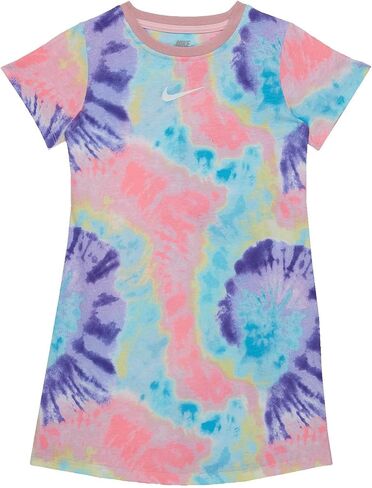 Nike Girl's NSW Tie-Dye Shirtdress (Toddler/Little Kids) Arctic Punch 6X Little Kid in Saudi Arabia