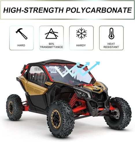 NIXFACE X3 Full Front Windshield Fit for 2017-2022 Can-am Maverick X3/Max/XRS /XDS/Turbo RR Relacement for #715002907 - Scratch Resistant in Saudi Arabia