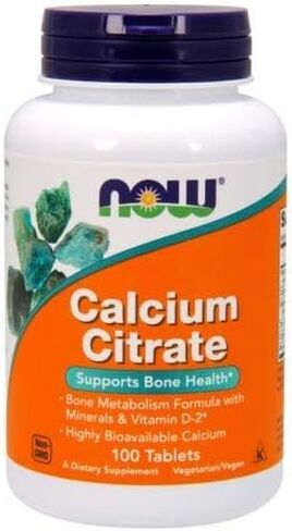سترات الكالسيوم، 100 قرص من Now Foods in Kuwait