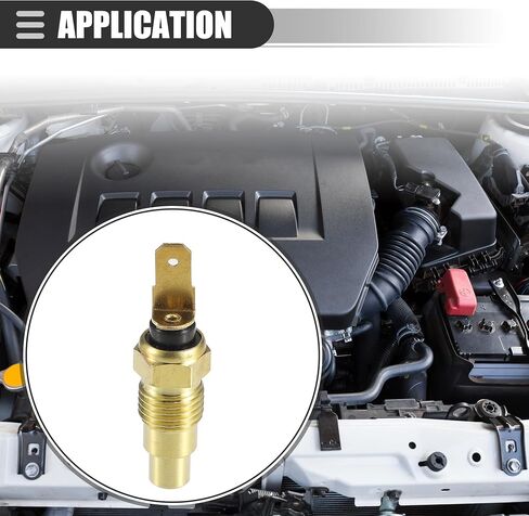 Motoforti حساس درجة حرارة سائل تبريد المحرك، مرسل درجة حرارة الماء، لسيارة إنفينيتي G35 2003، معدن، رقم 2508089907، لون ذهبي in Saudi Arabia