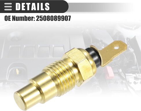 Motoforti حساس درجة حرارة سائل تبريد المحرك، مرسل درجة حرارة الماء، لسيارة إنفينيتي G35 2003، معدن، رقم 2508089907، لون ذهبي in Saudi Arabia