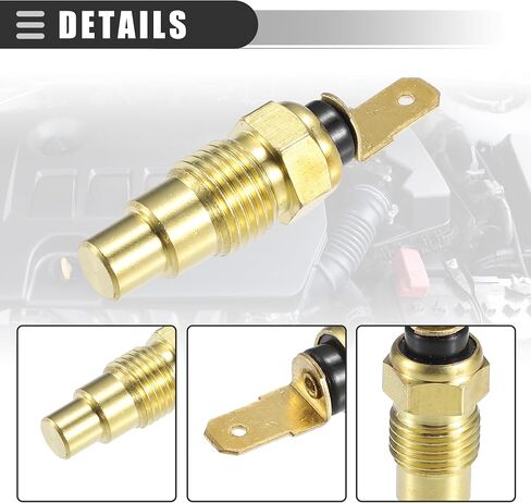 Motoforti حساس درجة حرارة سائل تبريد المحرك، مرسل درجة حرارة الماء، لسيارة إنفينيتي G35 2003، معدن، رقم 2508089907، لون ذهبي in Saudi Arabia