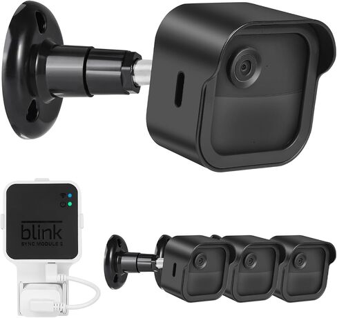 حامل حائط لـ Blink Outdoor 4 (الجيل الرابع) وBlink Outdoor (الجيل الثالث)، حامل تثبيت جديد كليًا قابل للتعديل بزاوية 360 درجة مع غطاء واقٍ ووحدة مزامنة 2 حامل لنظام كاميرا Blink الخارجي - 3 عبوات in Kuwait