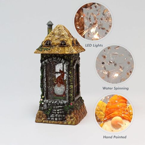 مصباح LED أكريليك وفانوس دوار مائي، مضيء، بطاريات 3AA غير متضمنة in Kuwait