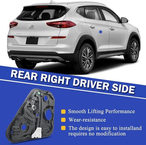 منظم النافذة الأمامية اليمنى البديل بدون محرك RH جانب الركاب متوافق مع Hyundai Tucson 2016-2020 82481-D3011 82481-D3010 in Kuwait