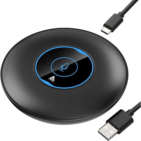 USB Plug & Play Conference Mic for Mac OS & Windows for Conference, Recording, Skype, Online Class with Range of 5 m. One Touch Mute Button & Light Indicator (NOT A Speaker)(AM-C5) in Saudi Arabia